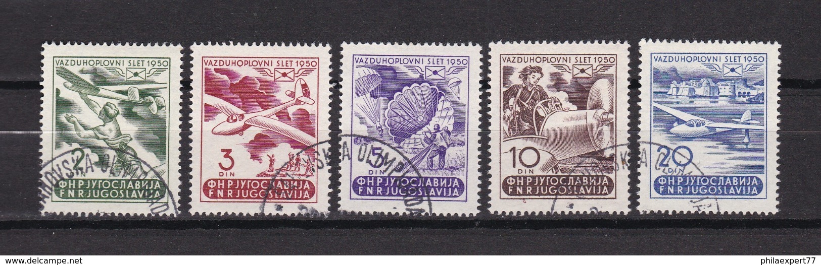 Jugoslawien - 1950 - Michel Nr. 611/615 - Gest. - 45 Euro - Gebraucht