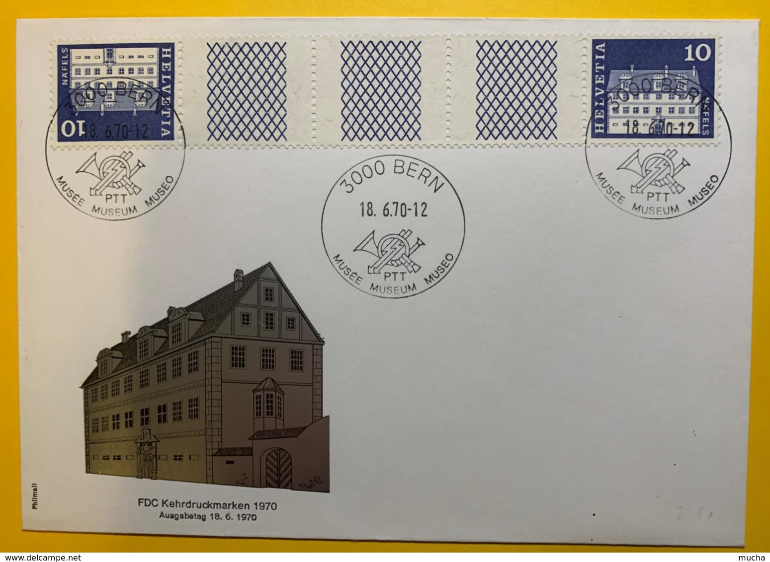 9051 -  S74 FDC  Berne 18.06.1970 - Se-Tenant