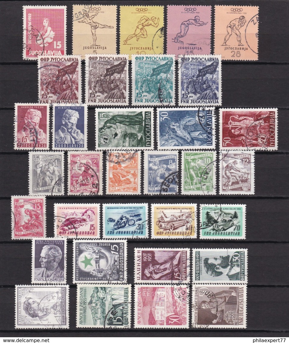 Jugoslawien - 1952/53 - Sammlung - Gest. - 59 Euro - Gebraucht