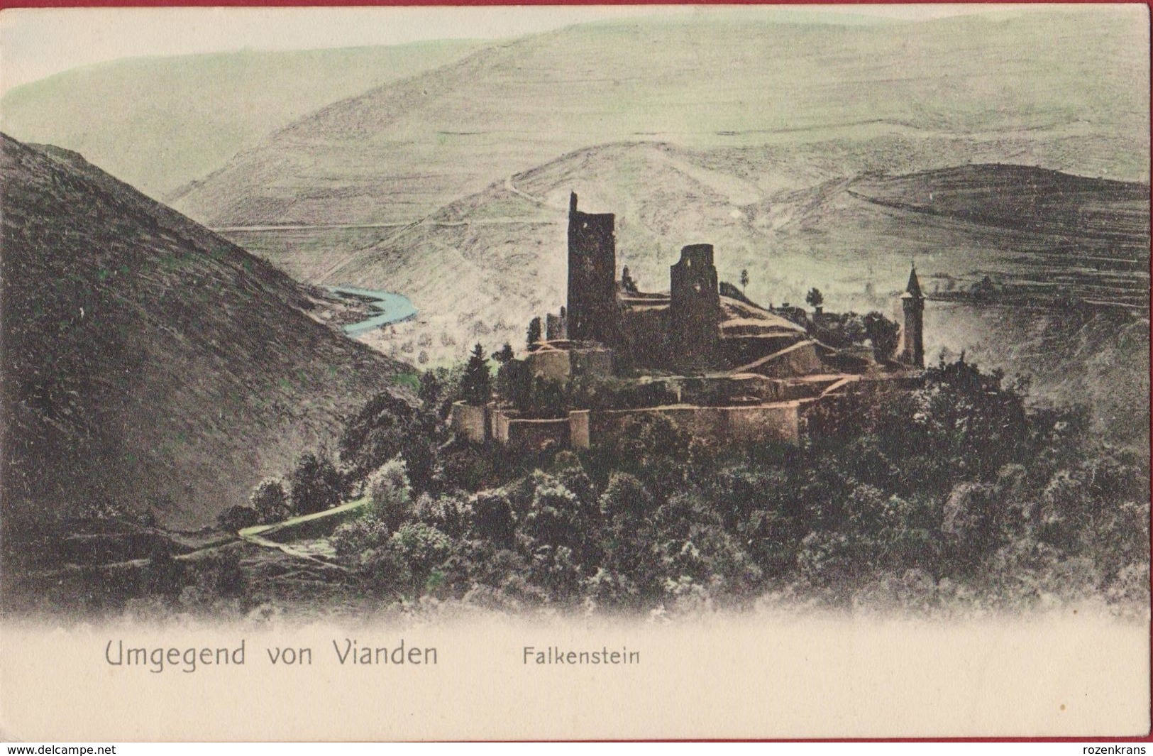 Luxemburg Luxembourg Umgegend Von Vianden Falkenstein Colorisee Grand-Duché De Großherzogtum (In Very Good Condition) - Vianden