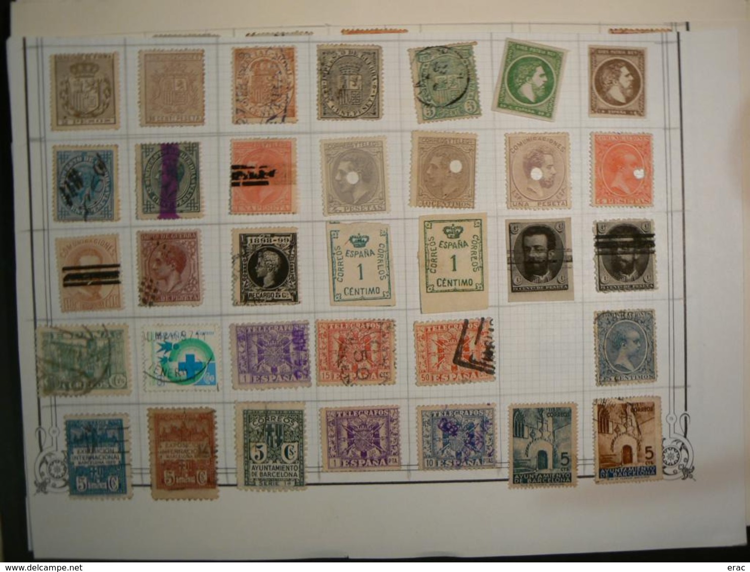 ESPAGNE - Timbres Anciens Oblitérés - Collections (without Album)