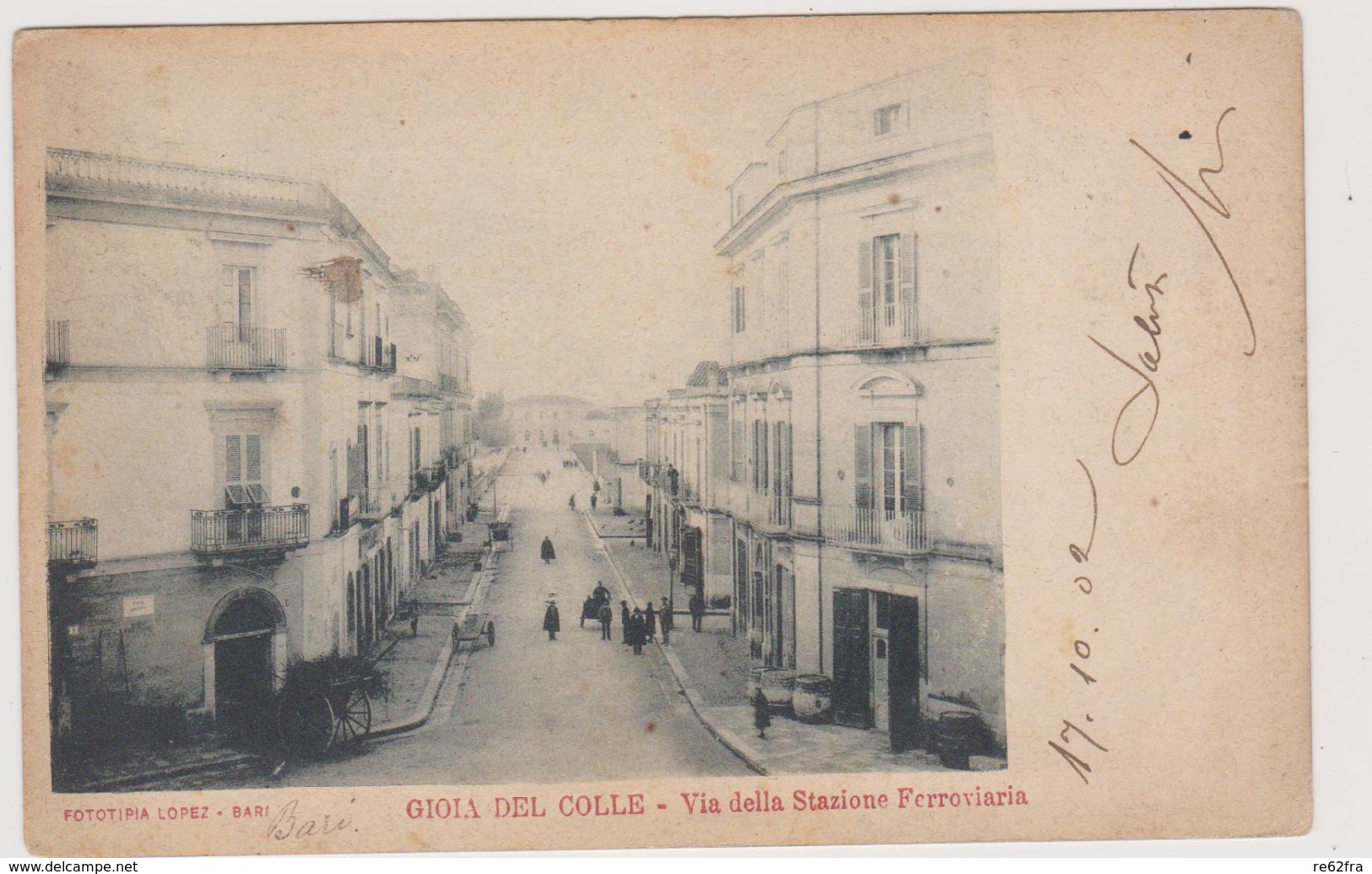 Gioia Del Colle (BA) Via Della Stazione Ferroviaria, Rara - F.p.- Fine '1800 / Inizi'1900 - Bari