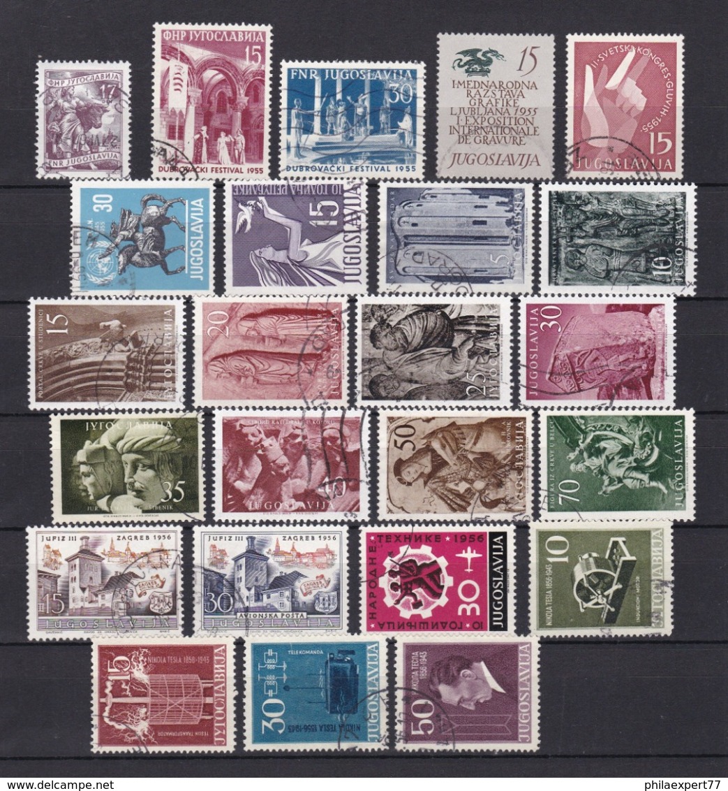 Jugoslawien - 1955/56 - Sammlung - Gest. - Usati