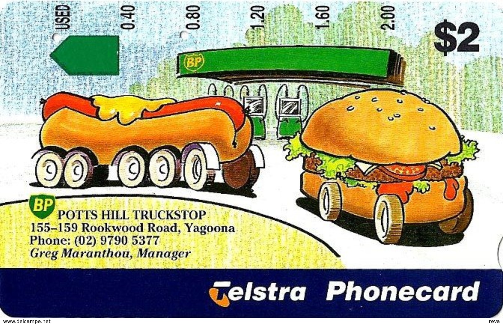 AUSTRALIA $2 BP PETROL STATION CARTOON NOT FOR SALE  1000 ONLY USED !!AUS-640  READ DESCRIPTION !! - Australia