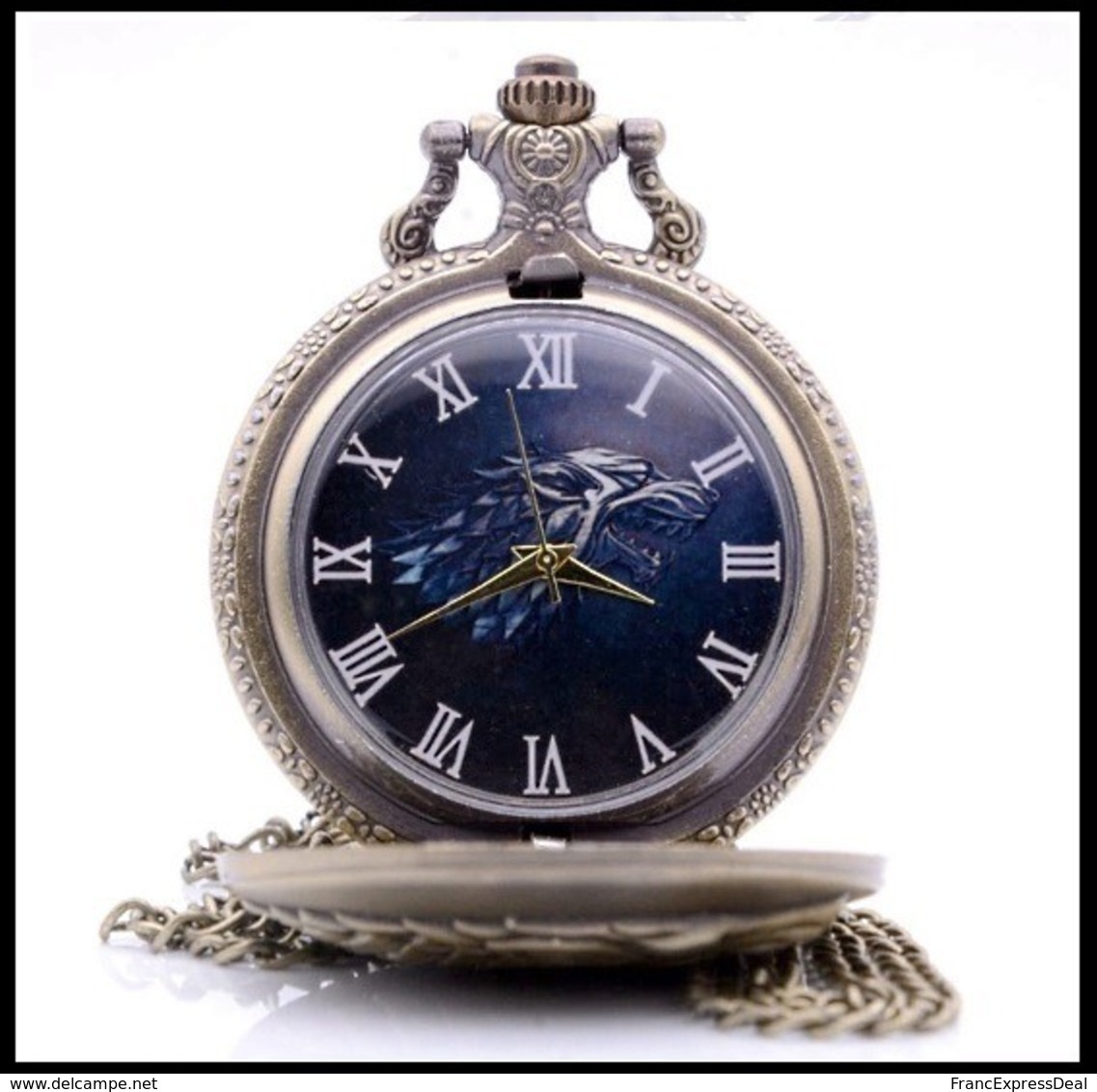 Montre Gousset NEUVE ! ( Pocket Watch ) - GOT Game Of Thrones Maison Stark ( A2 ) - Montres Gousset