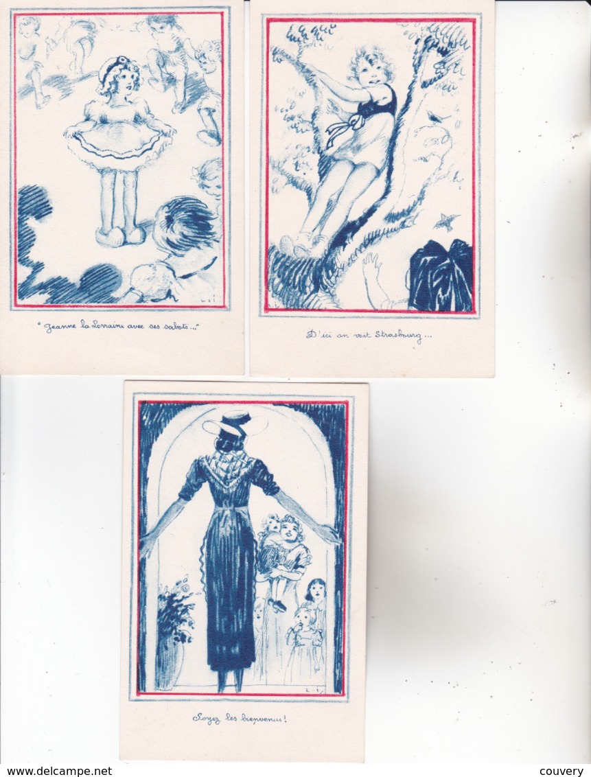 CPA ILLUSTRATEUR ,5 Cartes Non écrites. (Comité National De L'Enfance ,Paris) - 1900-1949