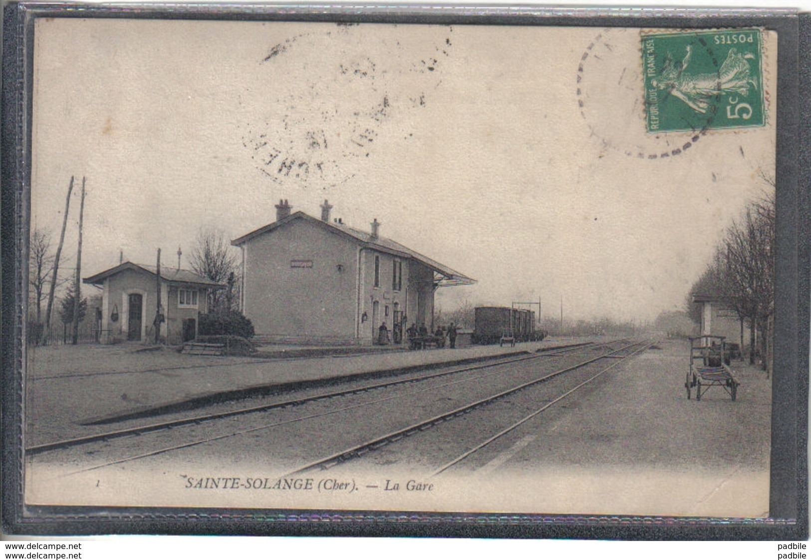 Carte Postale 18. Sainte-Solange  La Gare   Très Beau Plan - Autres & Non Classés