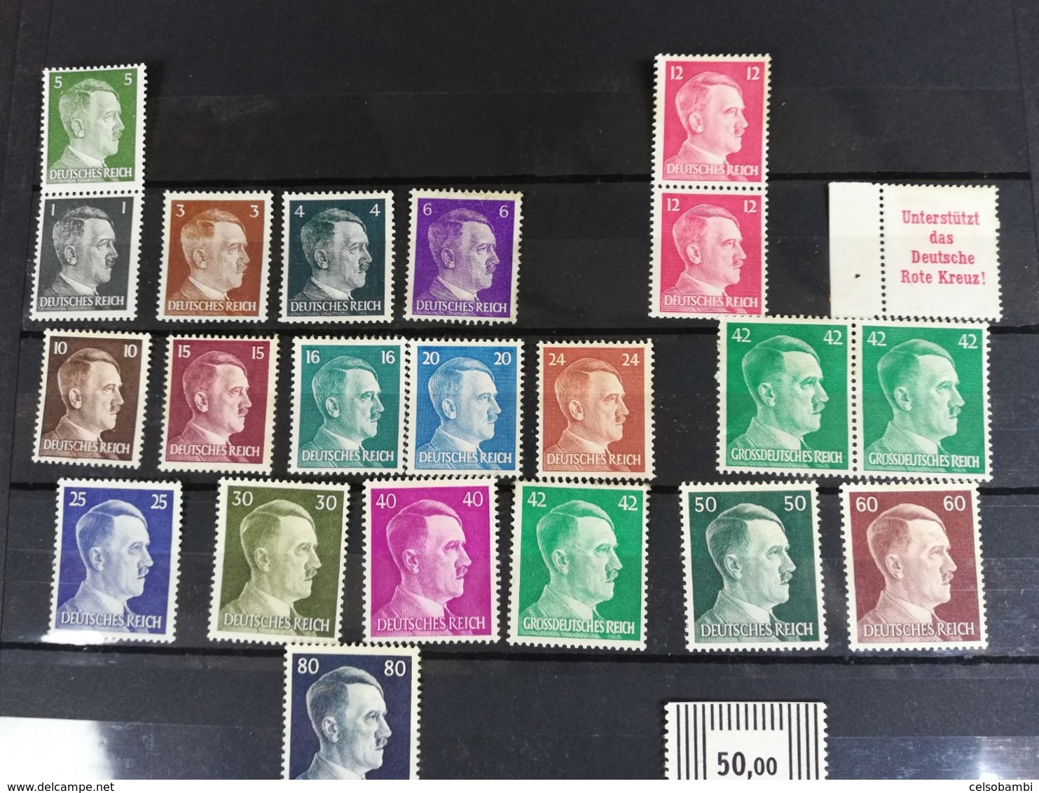 GERMAN EMPIRE   1941 -14 BLOCKS OF 4 STAMPS MORE  30 STAMPS MH And MNH Series Hitler - New Daily Stamps - Gebraucht