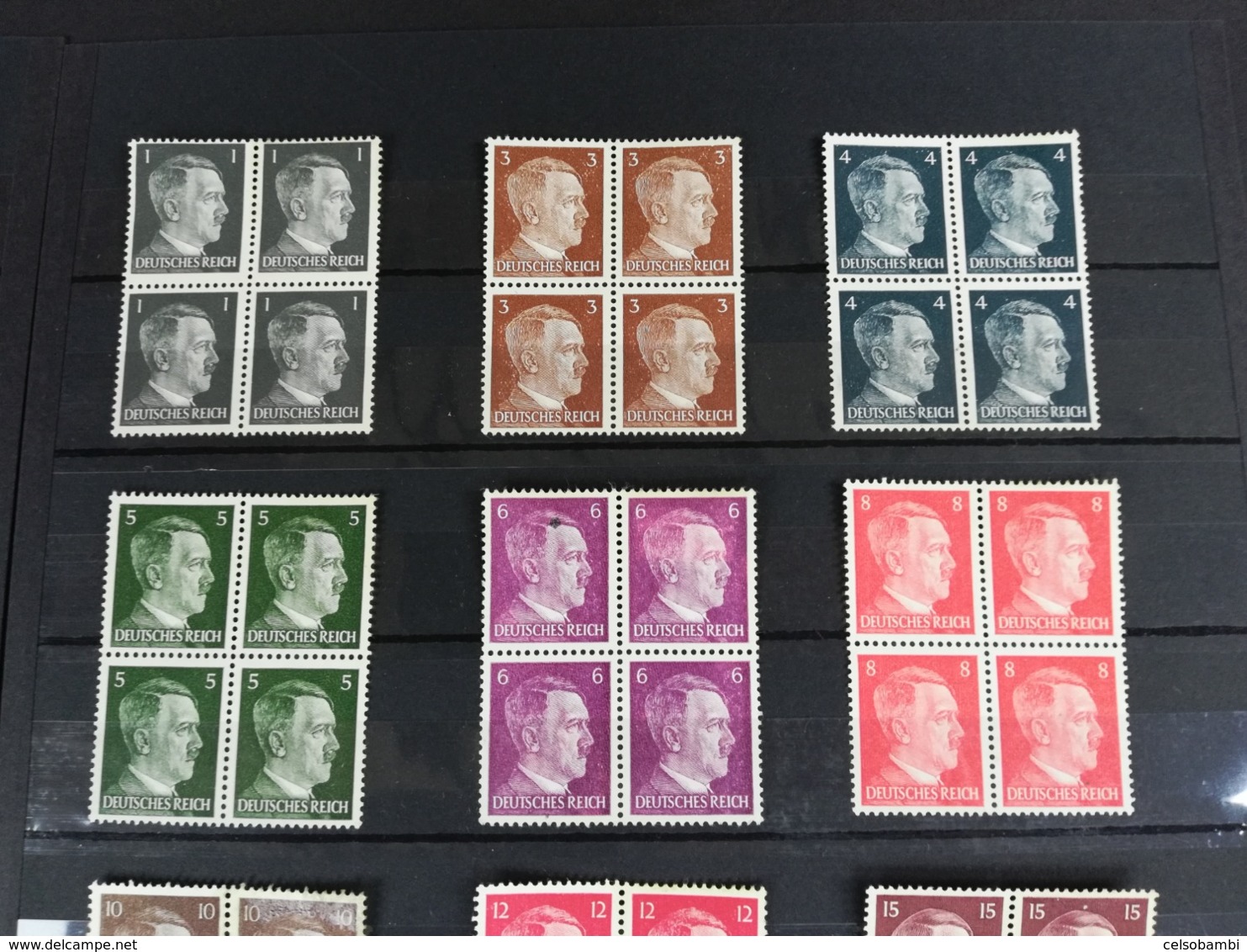 GERMAN EMPIRE   1941 -14 BLOCKS OF 4 STAMPS MORE  30 STAMPS MH And MNH Series Hitler - New Daily Stamps - Gebraucht