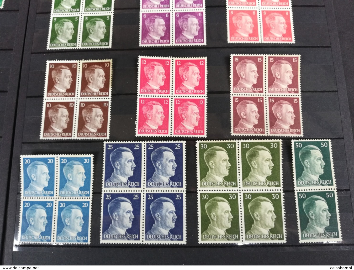 GERMAN EMPIRE   1941 -14 BLOCKS OF 4 STAMPS MORE  30 STAMPS MH And MNH Series Hitler - New Daily Stamps - Gebraucht