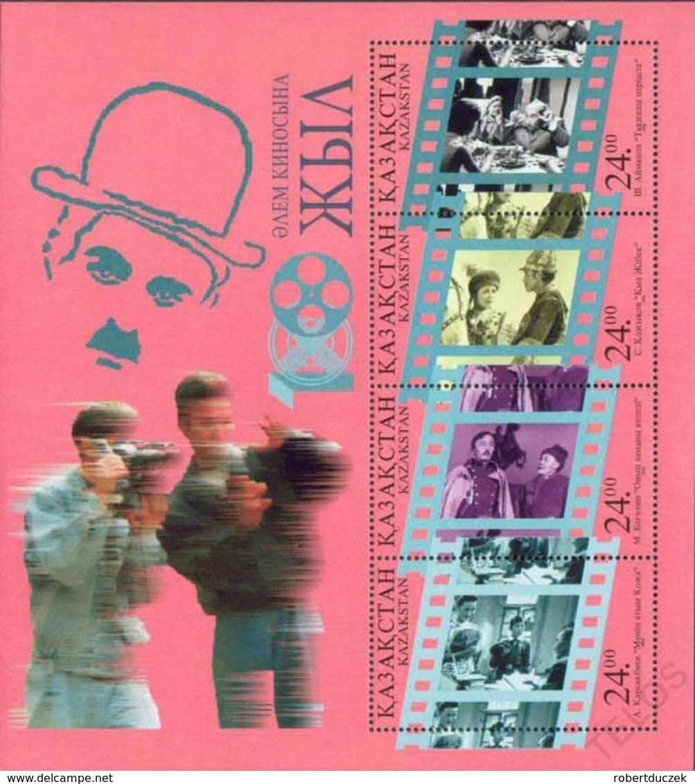 Kazakhstan 1996 Centenary Of Motion Pictures Cinema Chaplin SC170 Mi Bl 8 - Kazakhstan