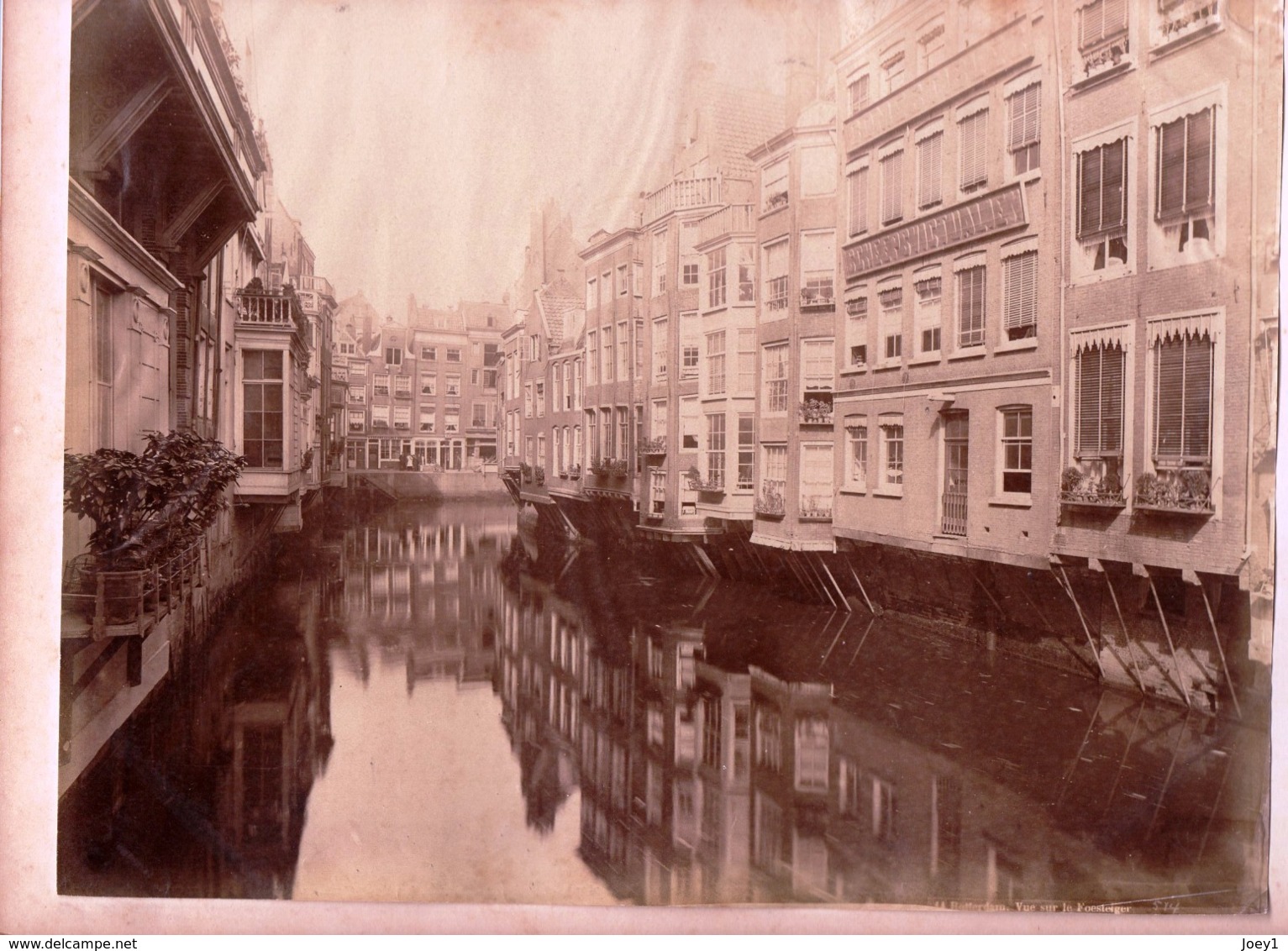 Photo Albuminée Rotterdam  Format 27/21 Contre Collé Sur Carton 2 Photos Recto Verso - Alte (vor 1900)