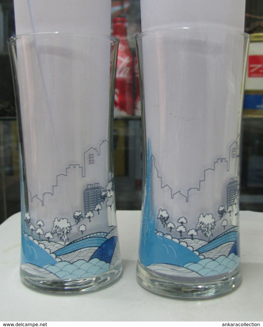 AC - YENI RAKI ANKARA ILLUSTRATED WITH AND WITHOUT LOGO PAIR GLASS - Sonstige & Ohne Zuordnung