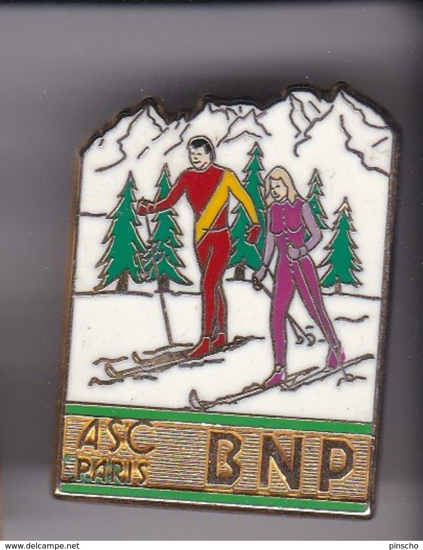 Pin's S  SKI ASC PARIS BNP SIGNE BALLARD - Associazioni