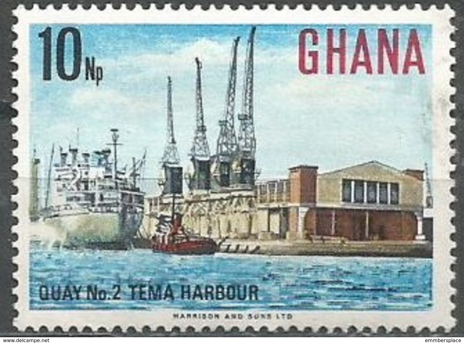 Ghana - 1967 Tema Harbour 10np MNH **    Sc 294 - Ghana (1957-...)