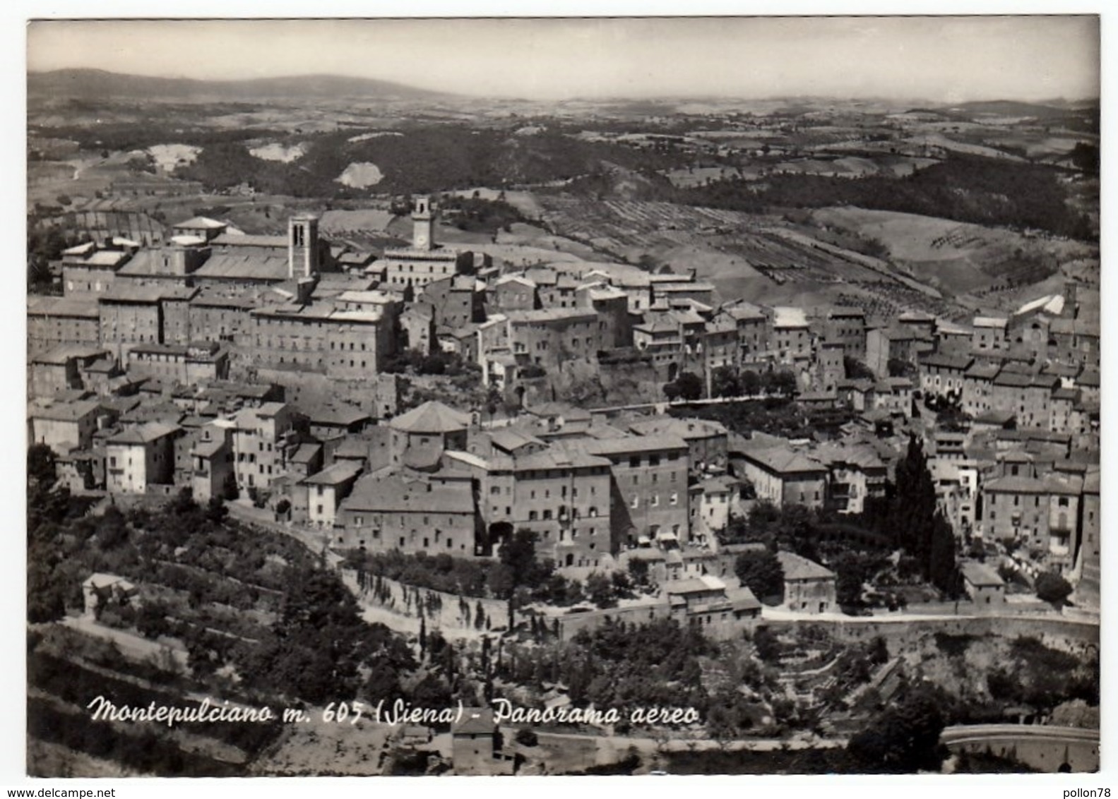 MONTEPULCIANO - PANORAMA AEREO - SIENA - 1962 - Siena