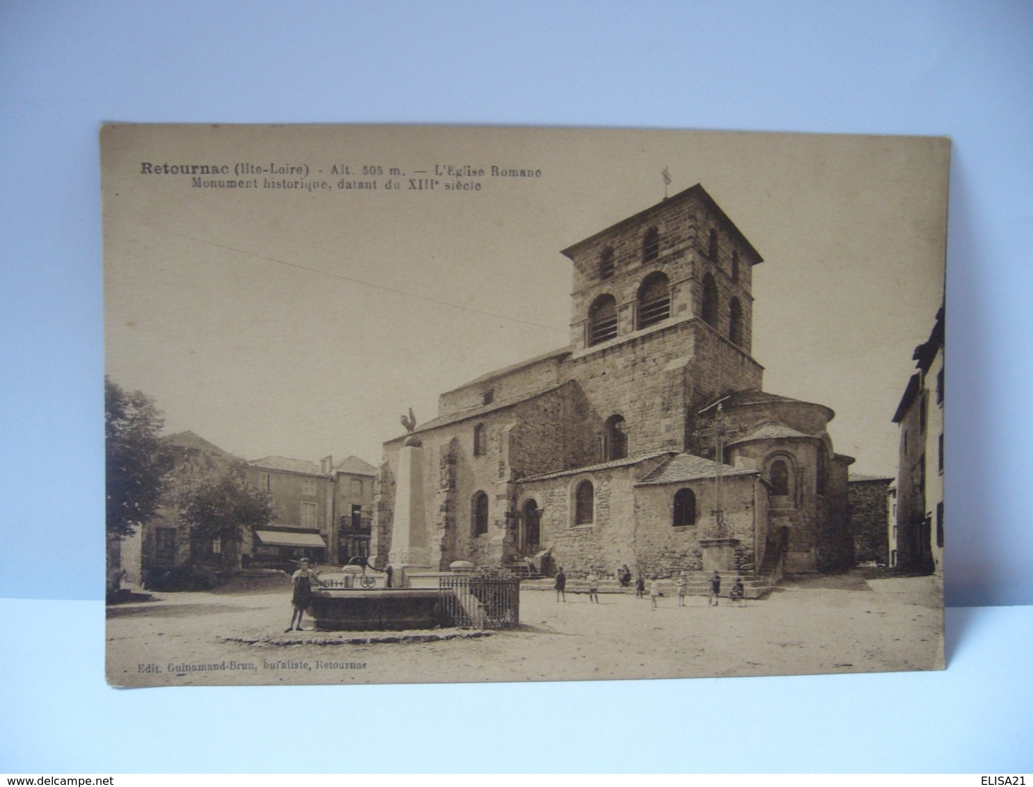 RETOURNAC 43 HAUTE LOIRE AUVERGNE L'EGLISE ROMANE   CPA 1953 - Retournac