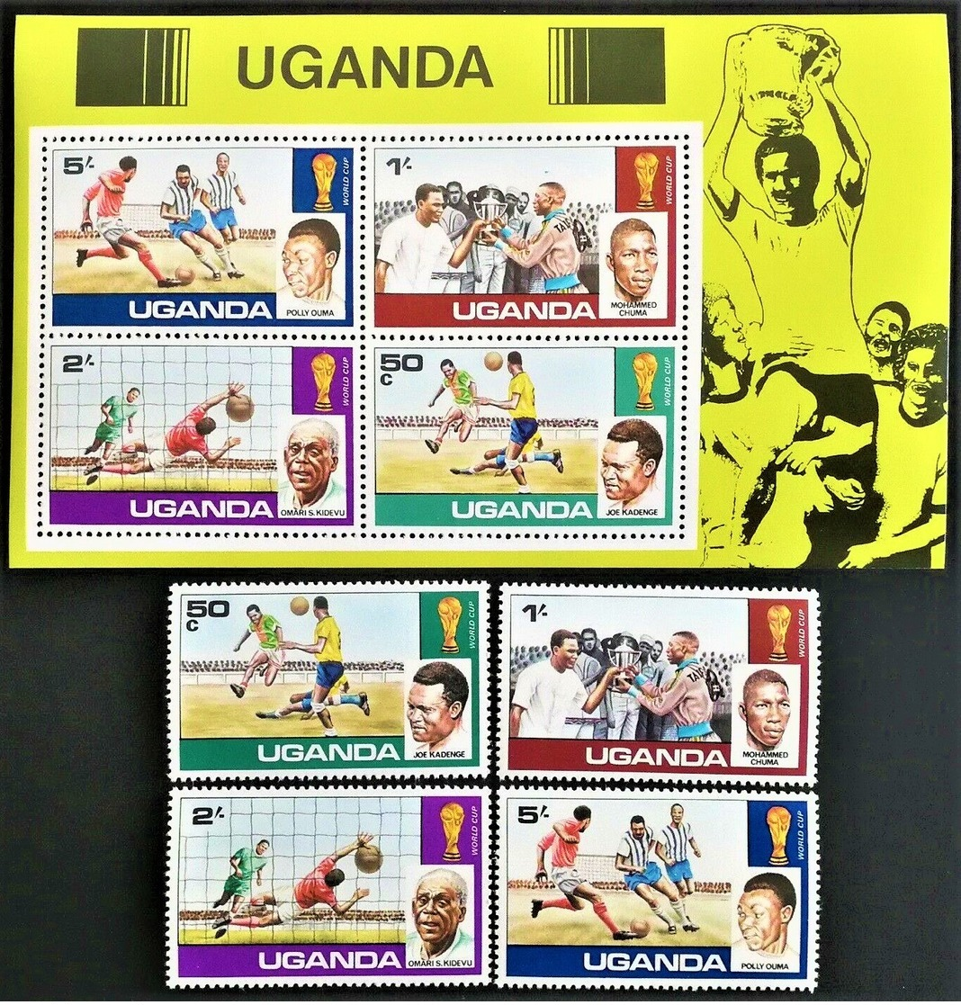 # Uganda 1978**Mi.171-74 + Bl.9  Football World Cup, Argentina , MNH  [20;4] - 1978 – Argentina