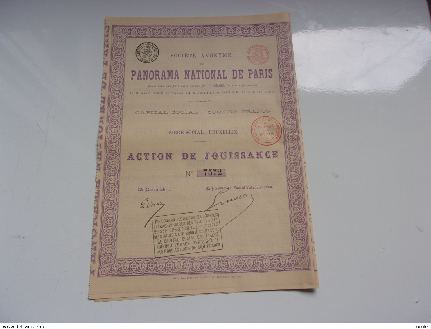 PANORAMA NATIONAL DE PARIS (1881) - Autres & Non Classés
