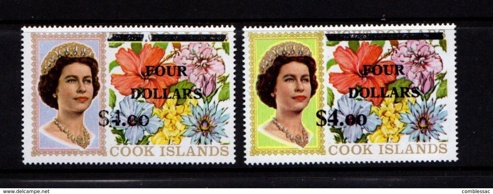 COOK  ISLANDS    1970    1967  High  Values    Surcharged    Set  Of  2    MNH - Cook Islands