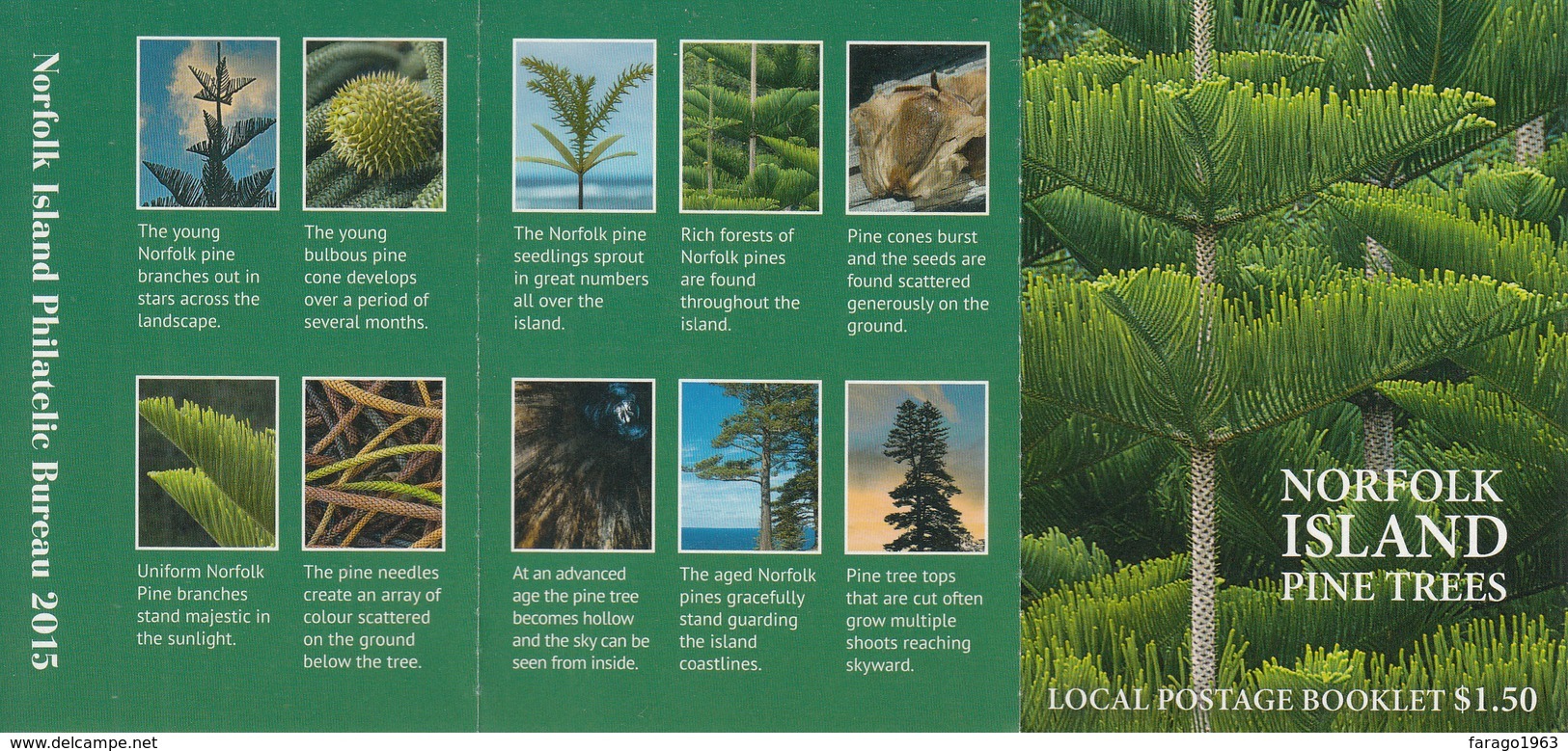 2015 Norfolk Island Pine Trees Complete Booklet  MNH - Bäume