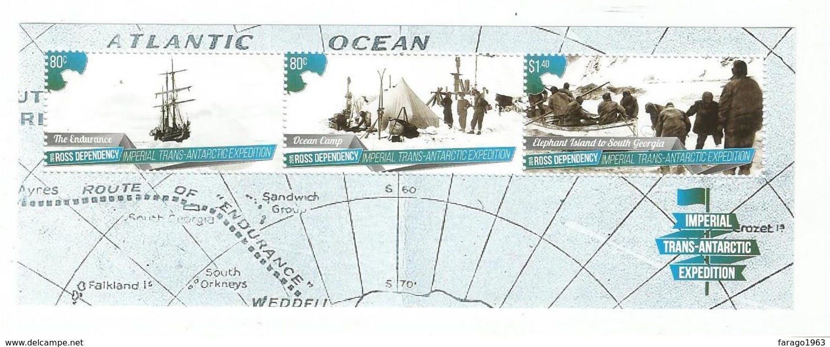 2015 Ross Dependency Imperial Trans-Antarctic Expedition Complete Set Of 2 Sheets MNH @ FACE - Nuovi