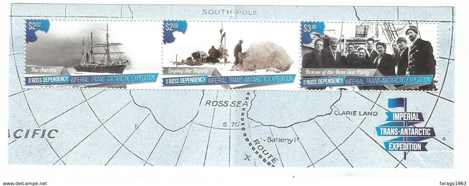 2015 Ross Dependency Imperial Trans-Antarctic Expedition Complete Set Of 2 Sheets MNH @ FACE - Nuovi