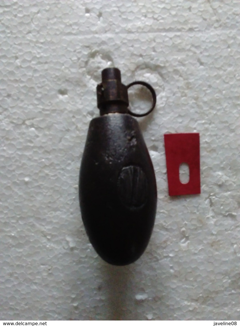 Grenade Ovoïde Anglaise - Nr 34 - MK II - 1917 - INERTE. - Armes Neutralisées