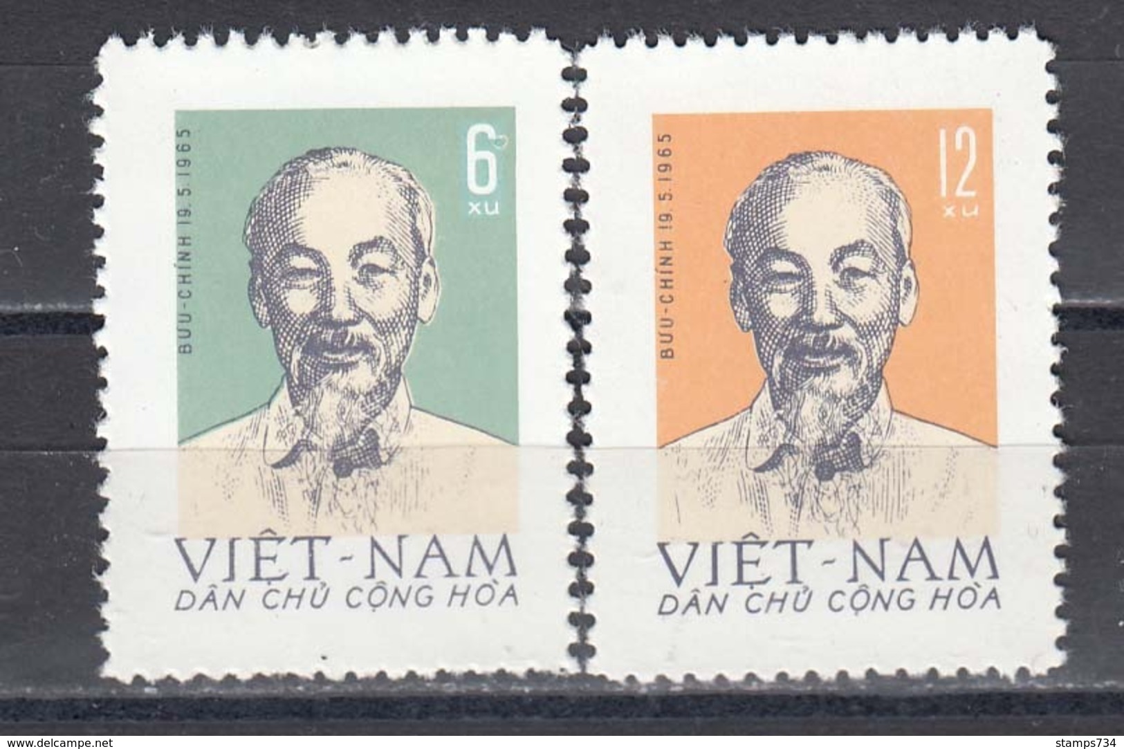 Vietnam Nord 1965 - 75th Birthday Of Ho Chi Minh, Mi-Nr. 363/64, MNH** - Vietnam