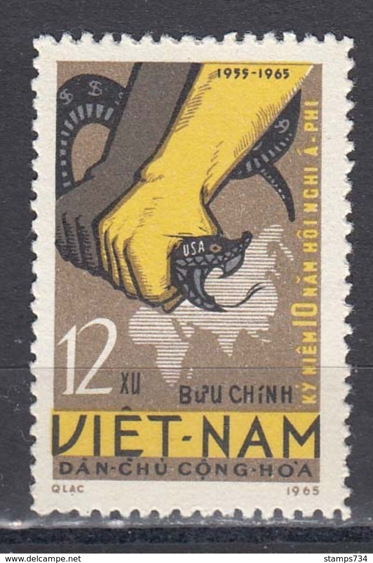 Vietnam Nord 1965 - 10th Anniversary Of The 1st Afro-Asian Conference In Bandung, Mi-Nr. 365, MNH** - Vietnam