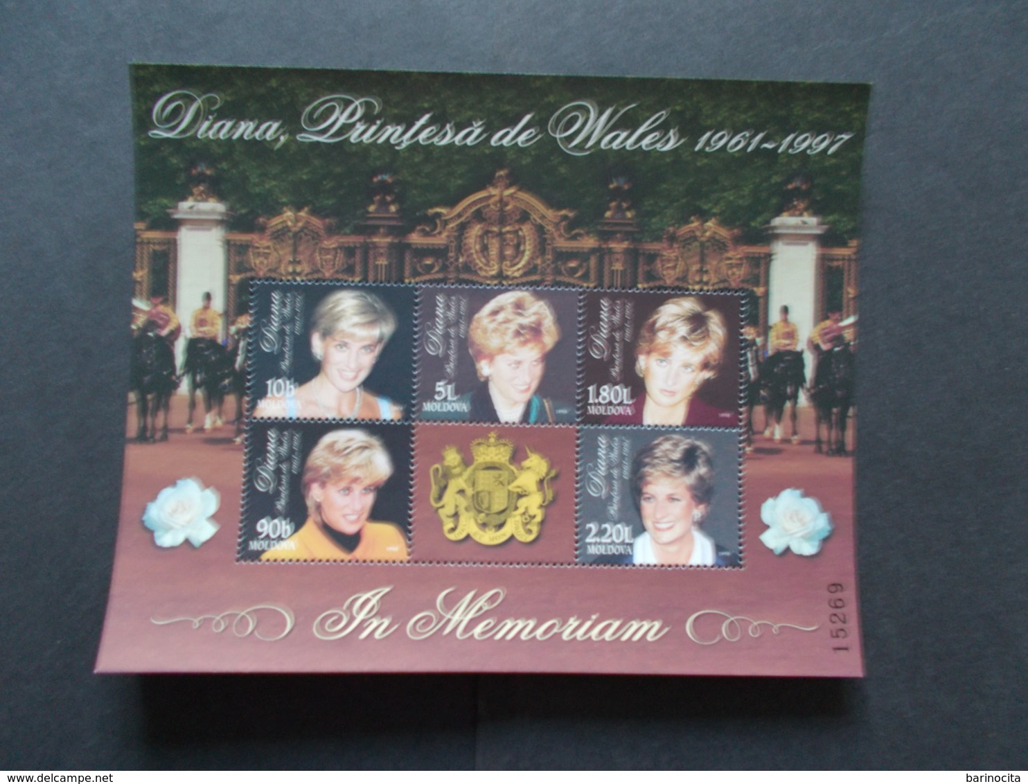 MOLDAVIE -  Feuillets  Des N° 240/244 DIANA Princesses 1961/1997   Année  1998  NEUFS XX   ( 8 ) - Moldavia