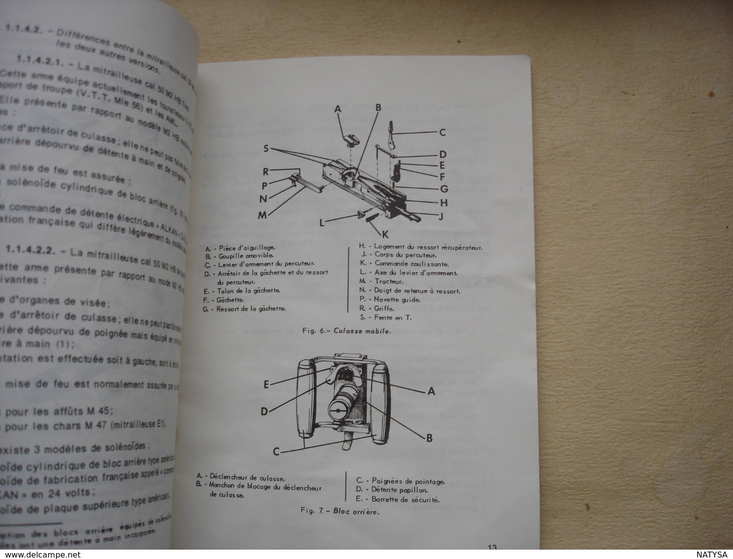 GUIDE TECHNIQUE mitrailleuse américaine BROWNING de calibre 50 (12,7 mm)