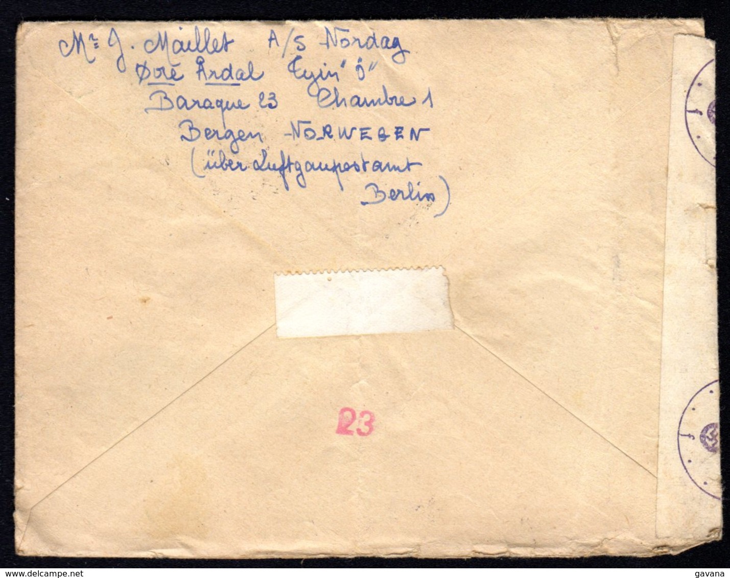 STO En Norvège - Censure Militaire - OVRE-ARDAL Du 11/11/43 - Lettres & Documents