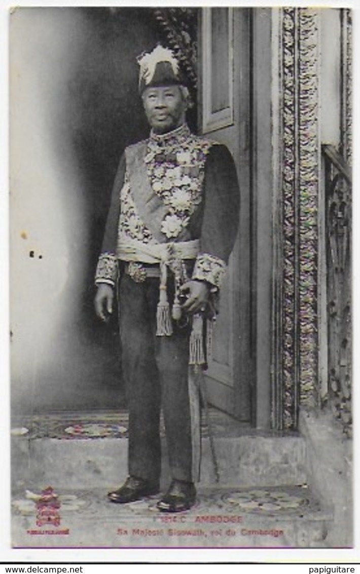 Cpa Bon Etat , Cambodge  Sa Majesté Sisowath, Roi Du Cambodge, - Camboya