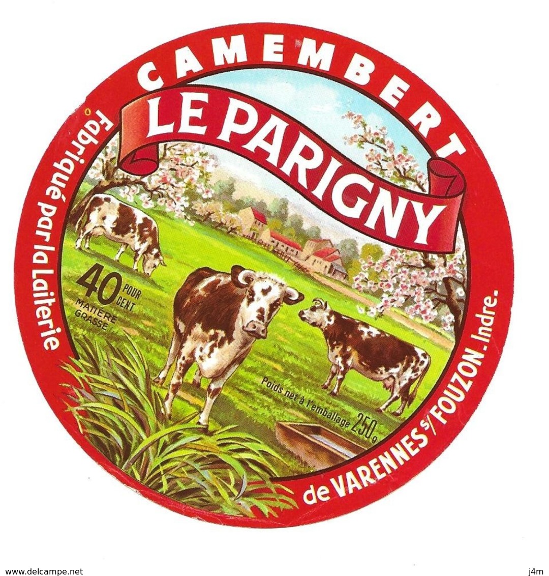 ETIQUETTE De FROMAGE .CAMEMBERT..Le PARIGNY.. Laiterie De VARENNES Sur FOUZON ( Indre 36) - Cheese