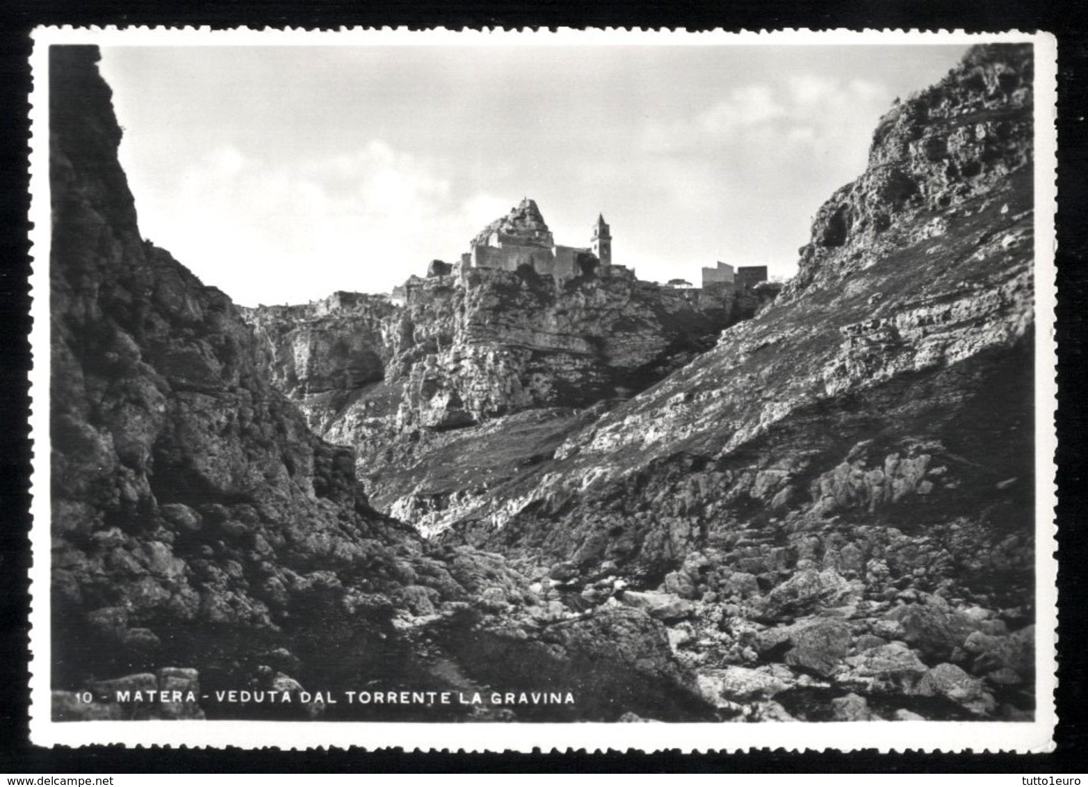 MATERA - ANNI 50 - VEDUTA DAL TORRENTE LA GRAVINA - Matera