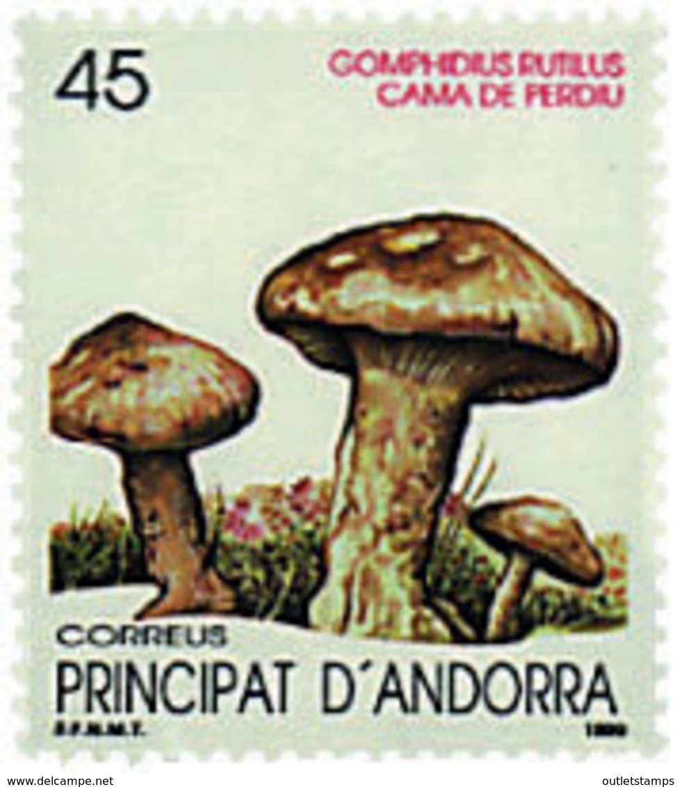 Ref. 36246 * NEW *  - ANDORRA. Spanish Adm. . 1990. MUSHROOMS. SETAS - Neufs