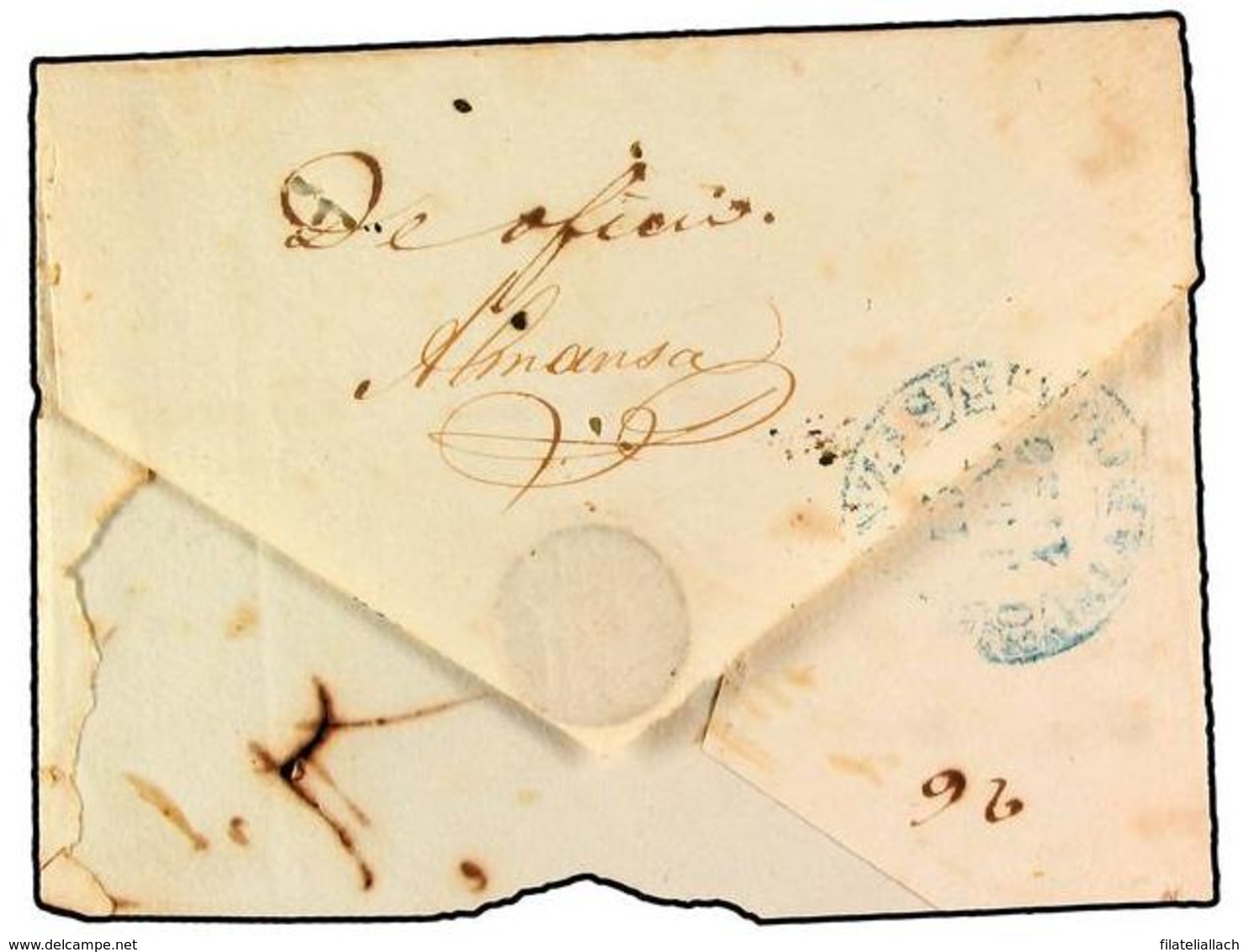 SPAIN: PREPHILATELIC MARKS  DP30 ISLAS DE CUBA Y PUERTO RICO - ...-1850 Vorphilatelie