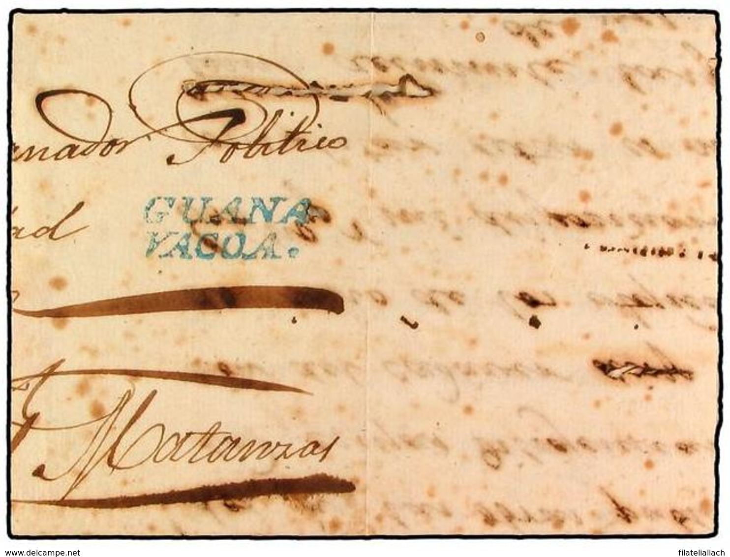 SPAIN: PREPHILATELIC MARKS  DP30 ISLAS DE CUBA Y PUERTO RICO - ...-1850 Prefilatelia