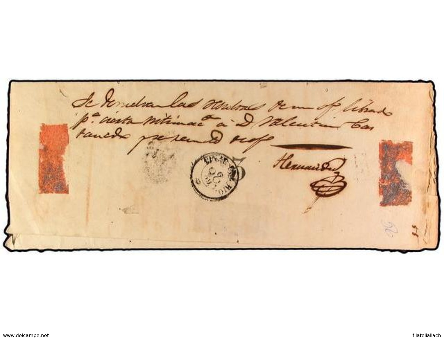 SPAIN: PREPHILATELIC MARKS  DP30 ISLAS DE CUBA Y PUERTO RICO - ...-1850 Vorphilatelie