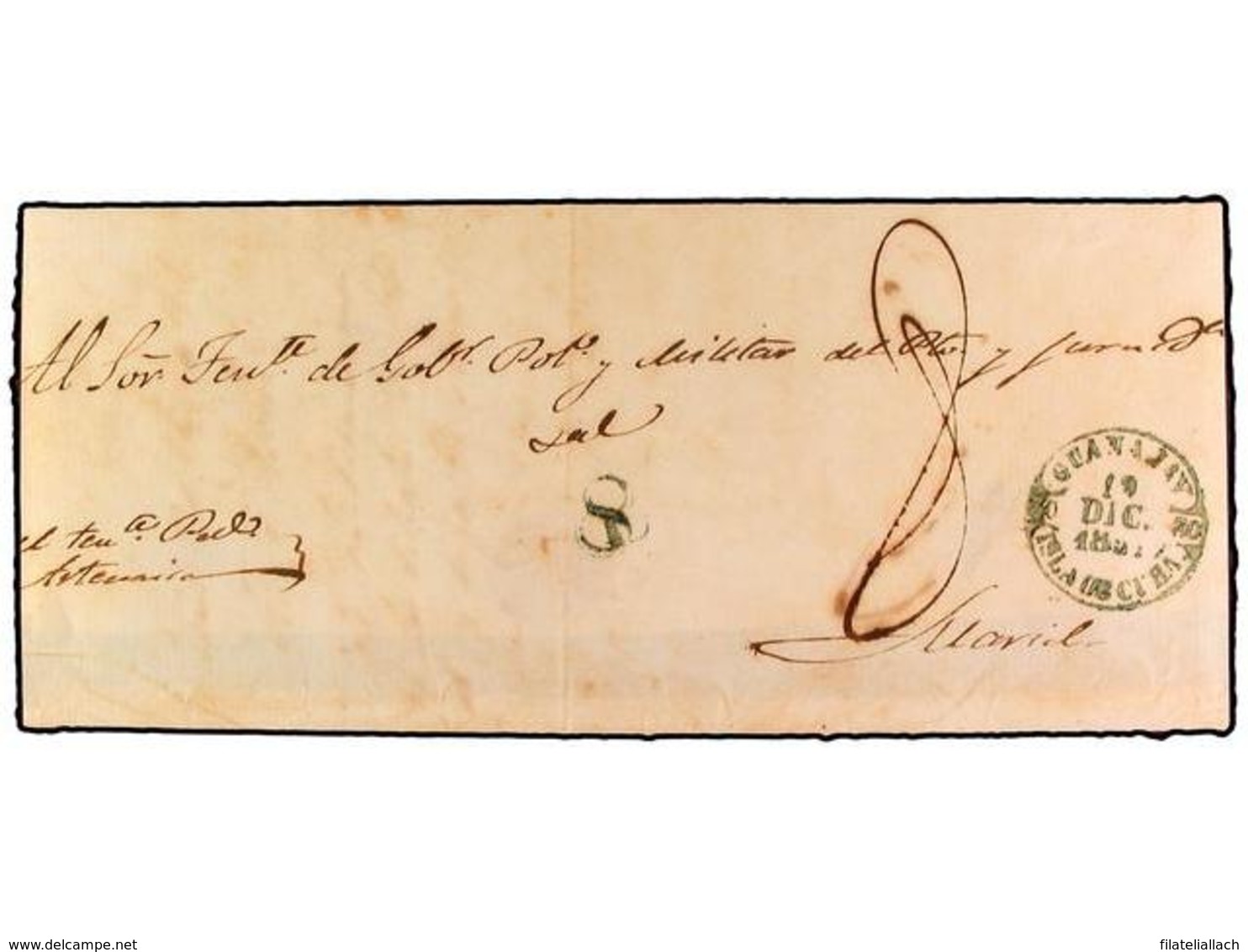 SPAIN: PREPHILATELIC MARKS  DP30 ISLAS DE CUBA Y PUERTO RICO - ...-1850 Vorphilatelie