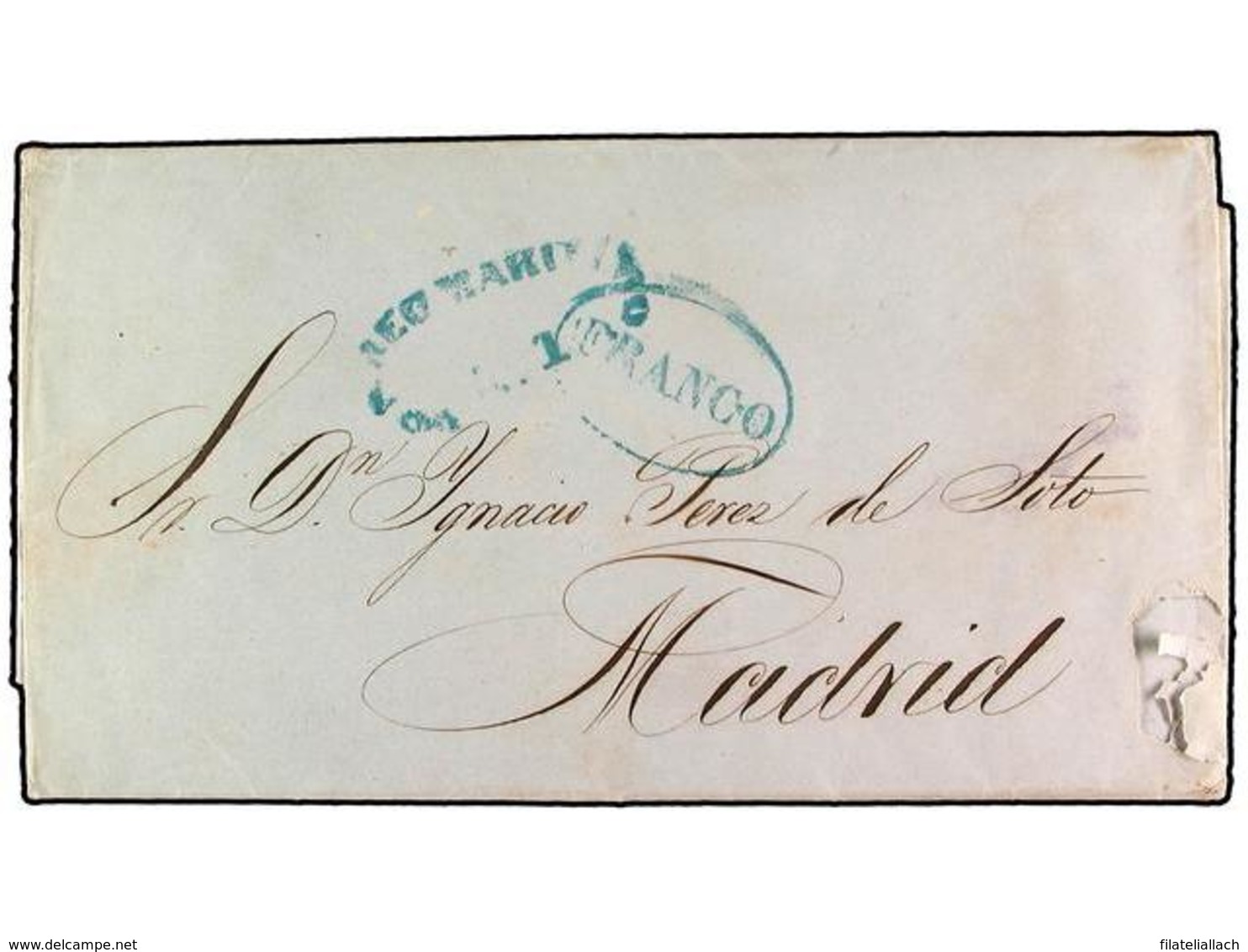 SPAIN: PREPHILATELIC MARKS  DP30 ISLAS DE CUBA Y PUERTO RICO - ...-1850 Prefilatelia