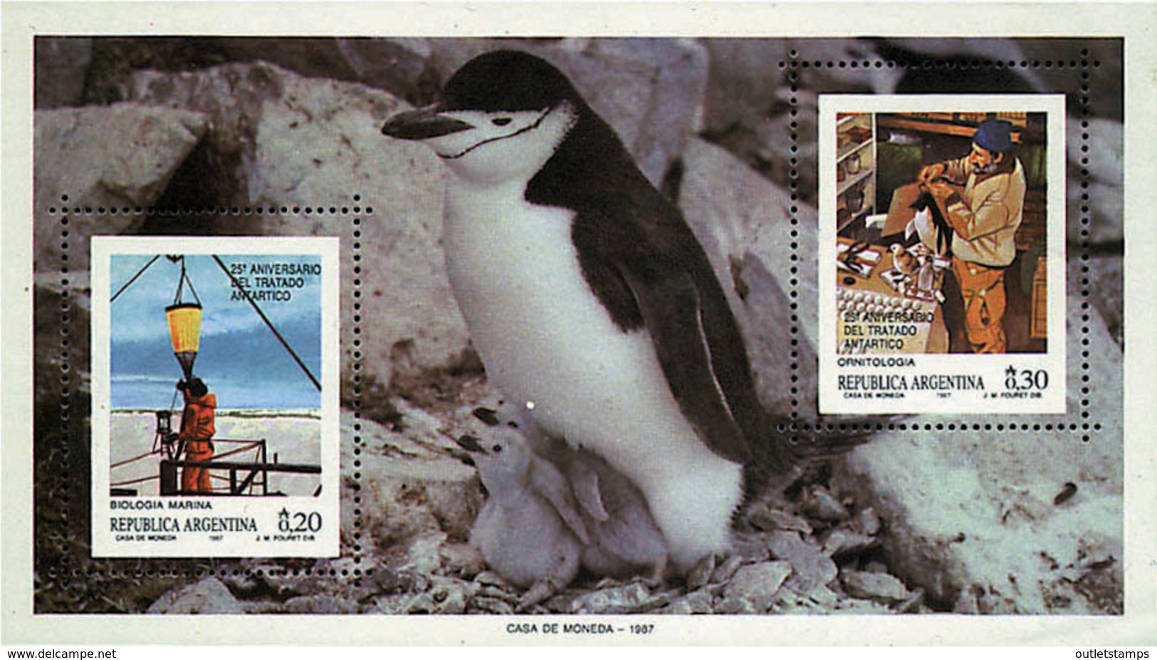 Ref. 36456 * NEW *  - ARGENTINA . 1987. 25th ANNIVERSARY OF THE TREATY OF  ANTARCTICA. 25 ANIVERSARIO DEL TRATADO DE LA - Nuevos