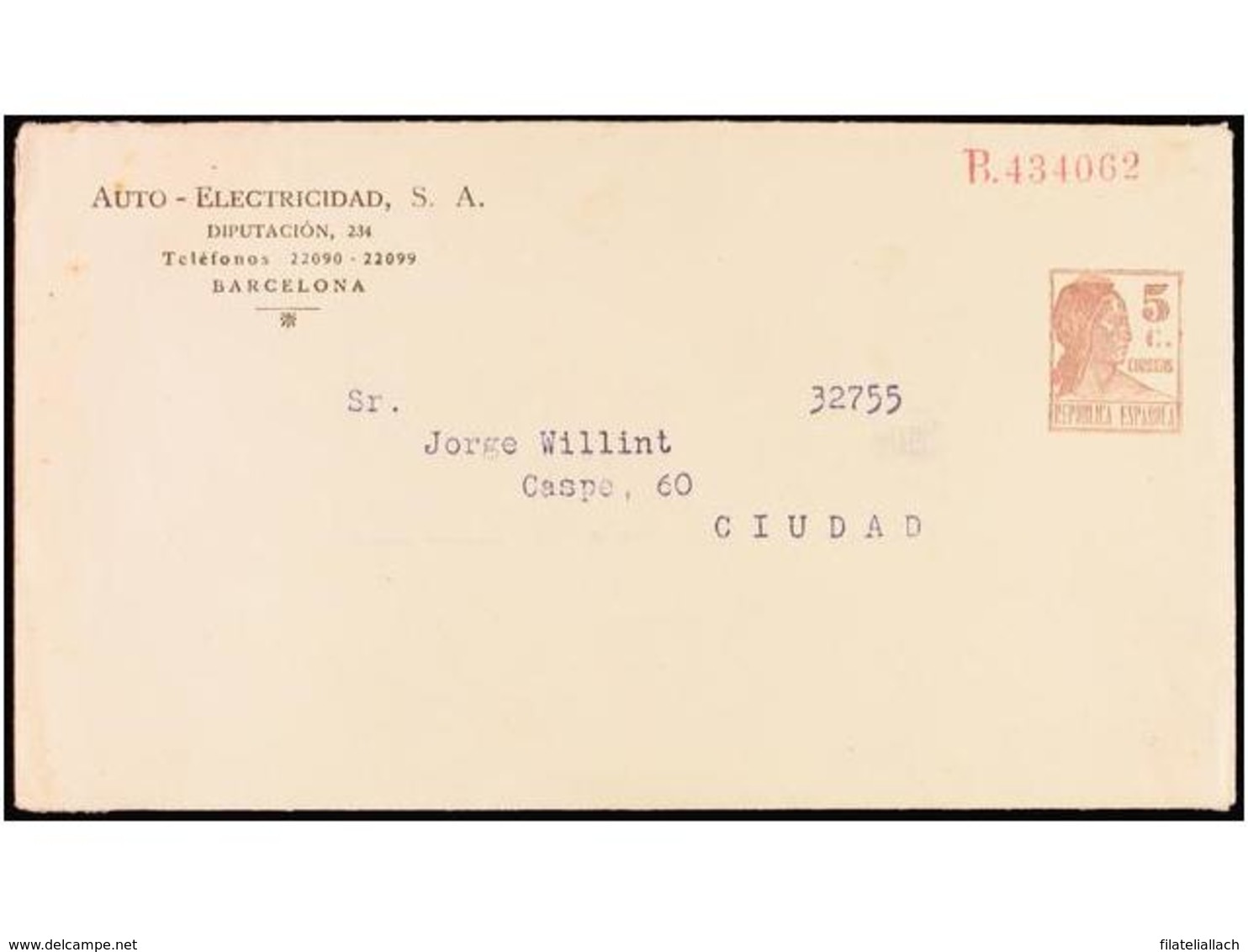 SPAIN POSTAL STATIONERY: PRIVATE COMPANIES - Altri & Non Classificati