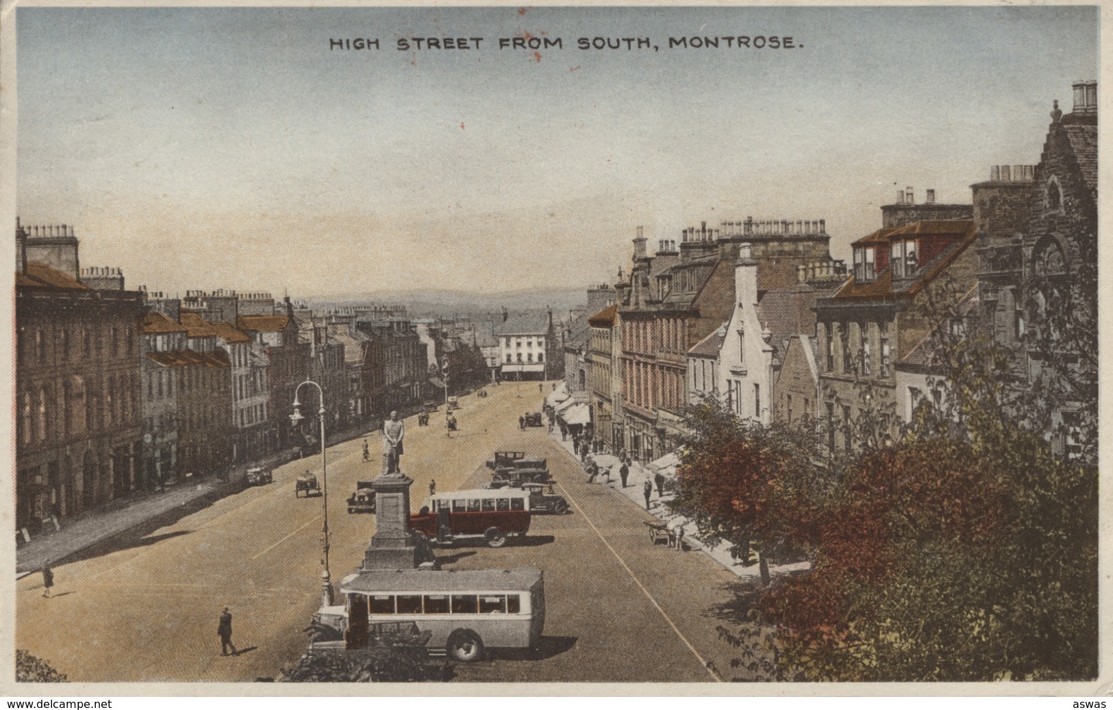 HIGH STREET Fr The South, MONTROSE, ANGUS, SCOTLAND ~ Pu1937 ~ Animated - Angus