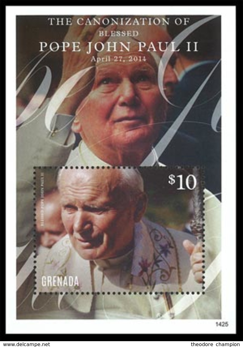 GRENADE Bloc Canonisation Jean Paul II (1425) 2014 Neuf ** MNH - Grenada (1974-...)