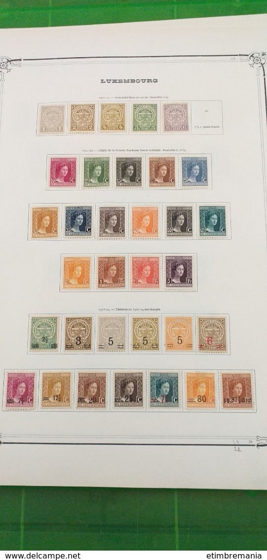 LOT N° 1076  LUXEMBOURG Neufs * Quelques Obl. Avant 1900 Quasie Complete De 1900 A 1961 - Sammlungen (im Alben)