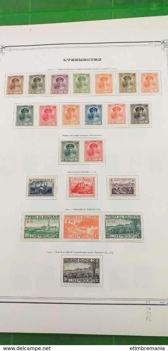 LOT N° 1076  LUXEMBOURG Neufs * Quelques Obl. Avant 1900 Quasie Complete De 1900 A 1961 - Verzamelingen (in Albums)