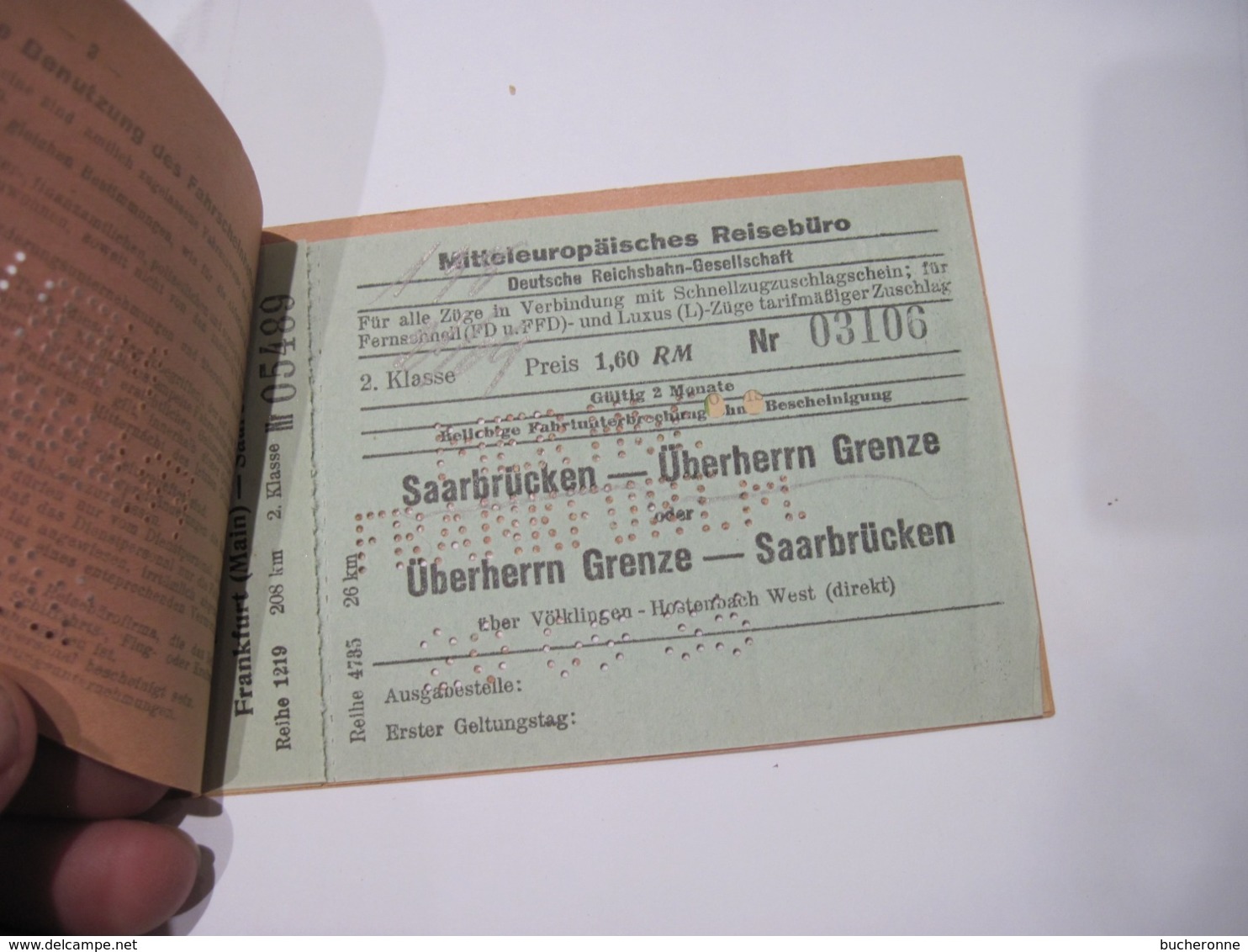 BILLET DE TRANSPORT ALLEMAGNE 1935    TBE - Luchtvaart