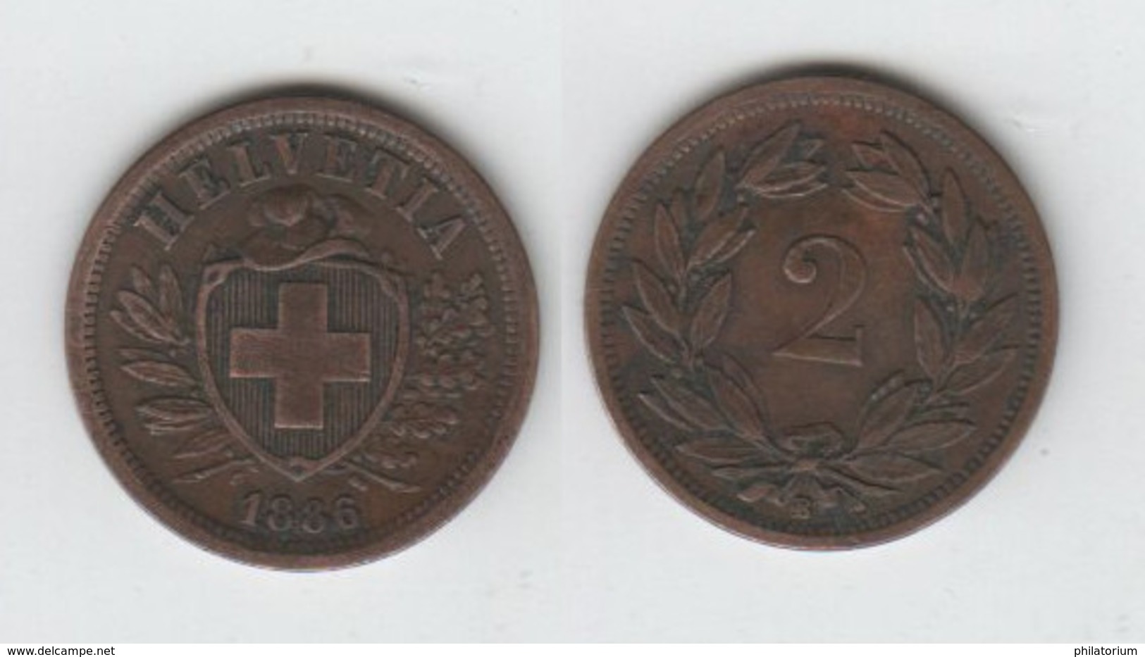 Suisse 2 Rappen  1886  Bronze ; Switzerland - Autres & Non Classés